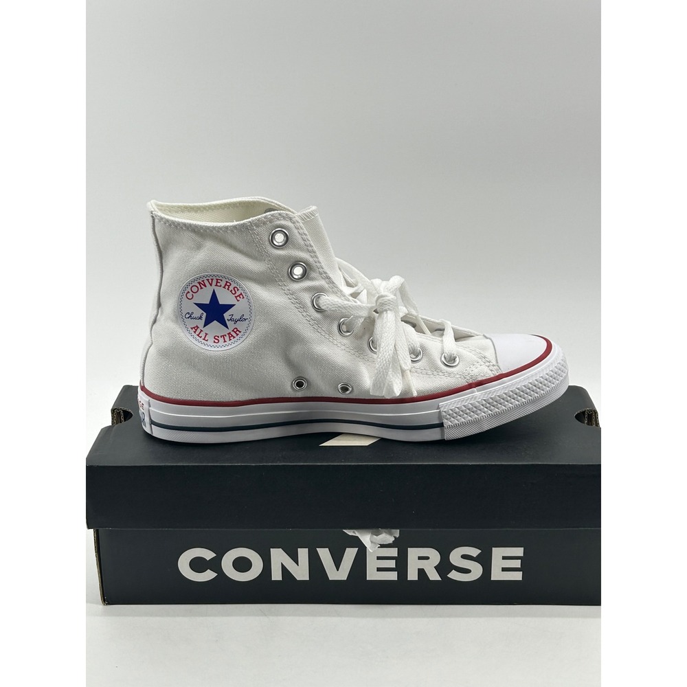 Converse Chuck Taylor All Star Hi Women 7.5 White Canvas Sneakers W7650 Classic